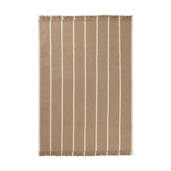 Calm kelim carpet - Dark Sand, Off-white, 140x200 cm - Ferm Living