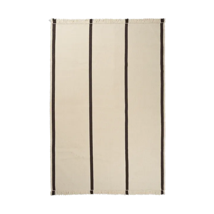 Calm kelim carpet - Off-white, Coffee, 200x300 cm - Ferm Living