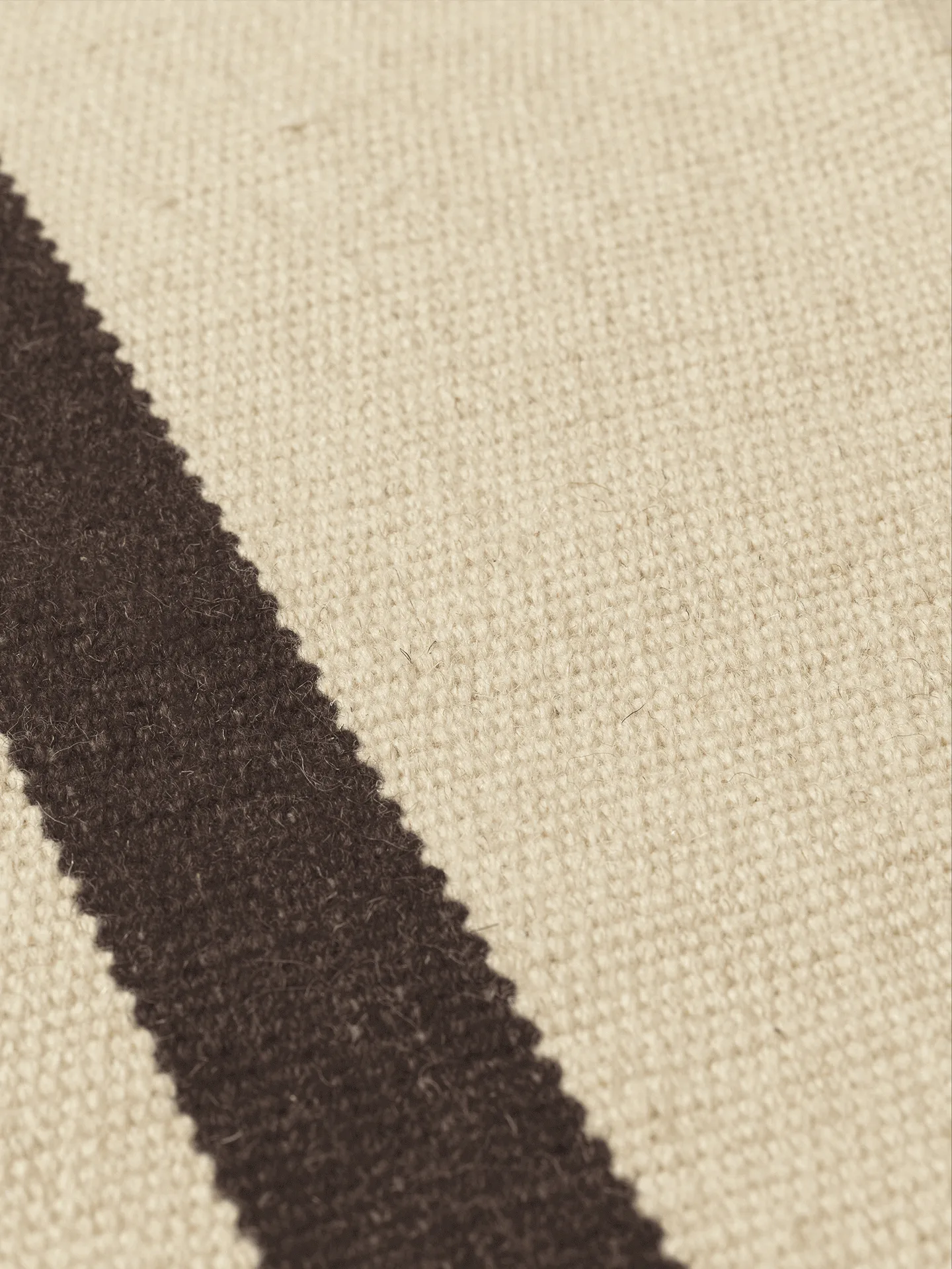 Calm kelim door mat, Off-white, Coffee, 50x70 cm Ferm Living