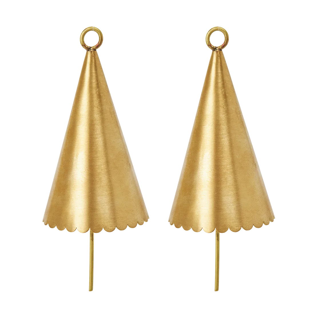 Cone bell decoration hangings 2-pack, Brass Ferm Living