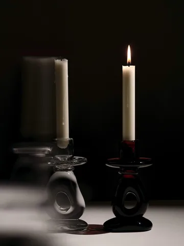 Damo candle holder 16 cm - Dark grape - Ferm Living