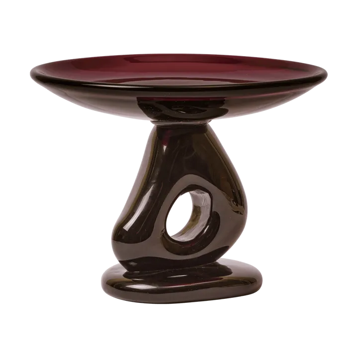 Damo glass centerpiece tray Ø30 cm - Dark grape - Ferm Living