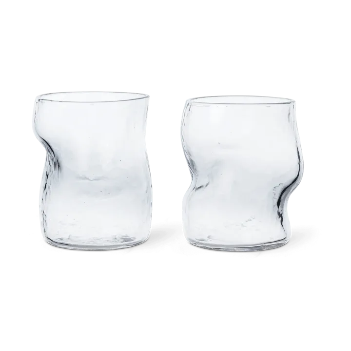 Dimple glass 27 cl 2-pack - Clear - Ferm Living