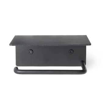 Dora toilet paper holder with shelf - Black - Ferm Living