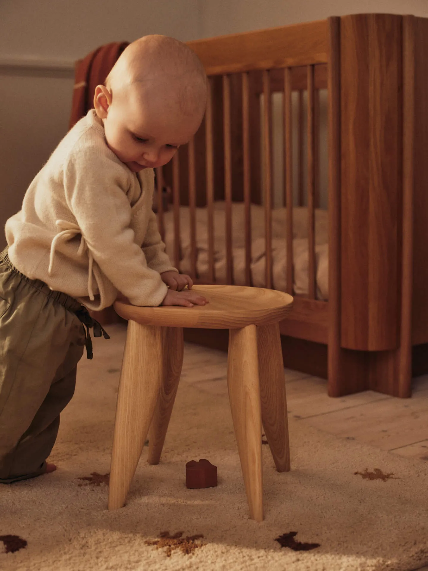 Feve kids stool, Untreated Ash Ferm Living