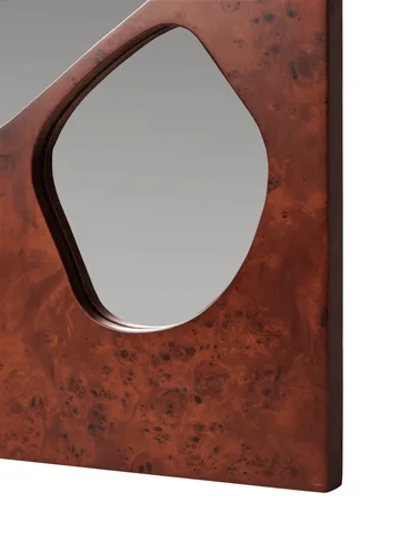 Folia mirror - Dark stained burl, 82 cm - Ferm Living
