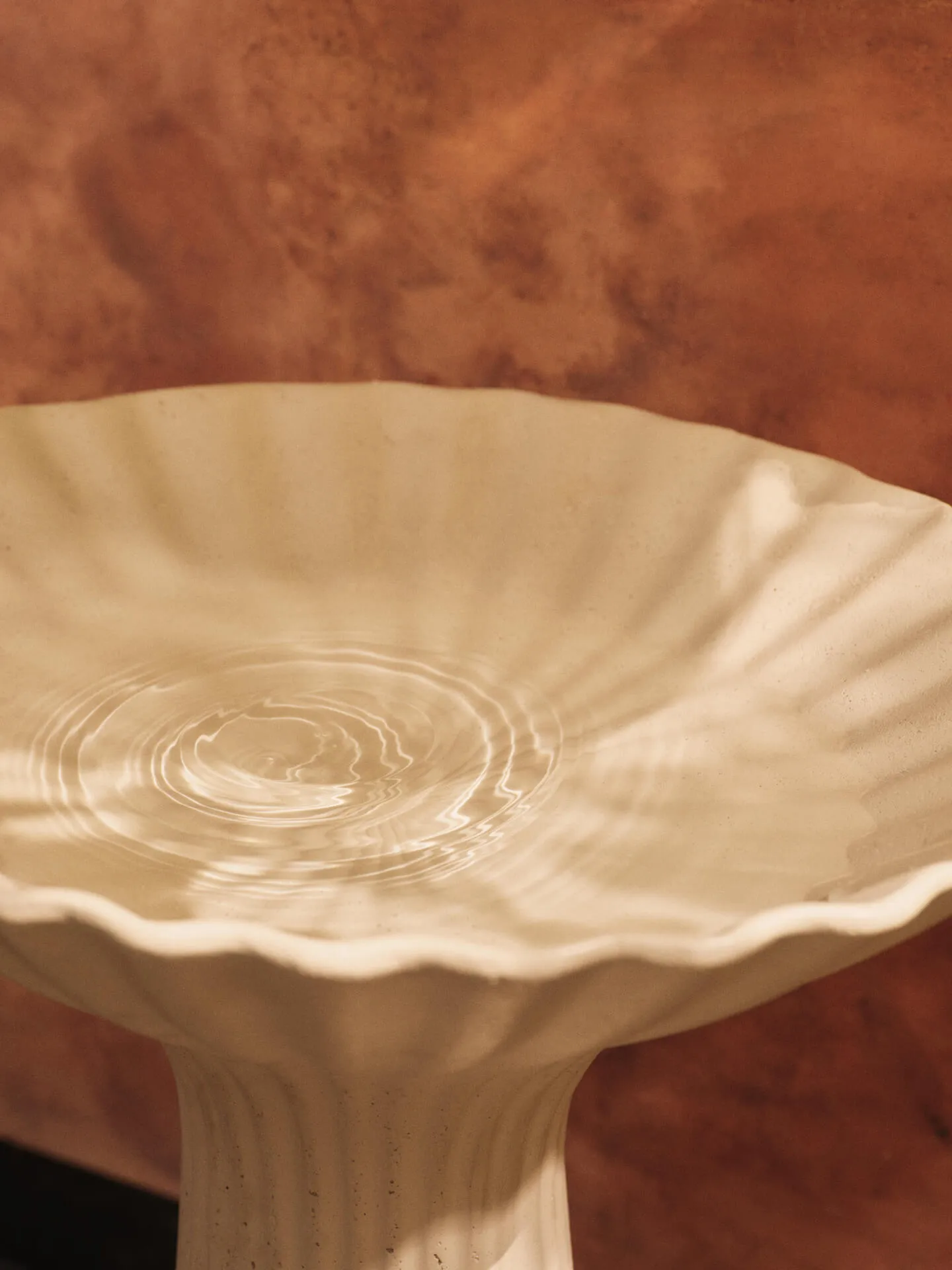 Fountain pedestal, Ivory, 75 cm Ferm Living