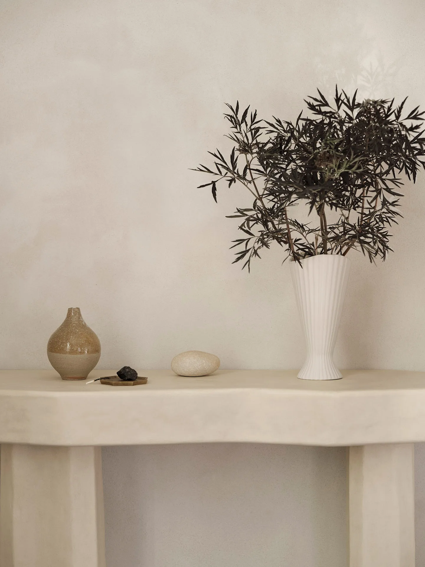 Fountain vase 23 cm, Off white Ferm Living