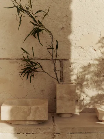 Hew decorative bowl high - Travertine - Ferm Living