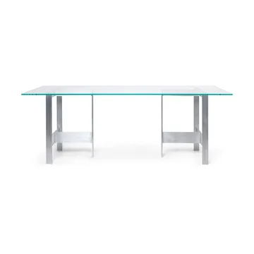 Lager dining table 90x200 cm - Glass-aluminium - Ferm Living