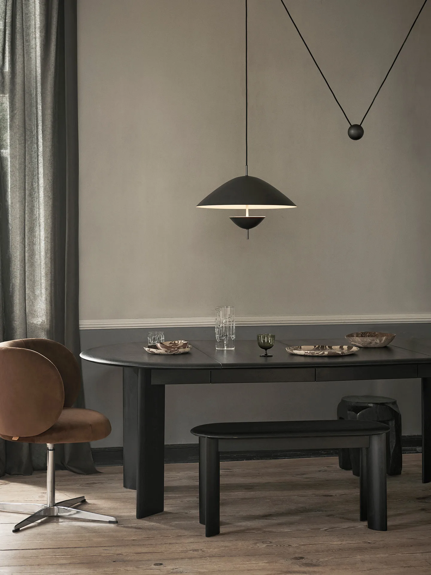 Lod pendant lamp, Blackened Iron Ferm Living