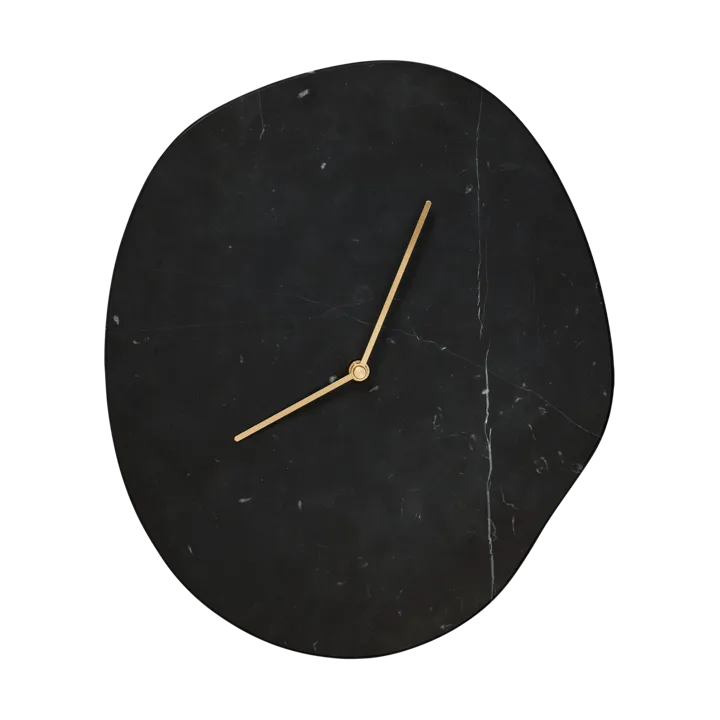 Melt wall clock 28x33 cm - Black marble - Ferm Living
