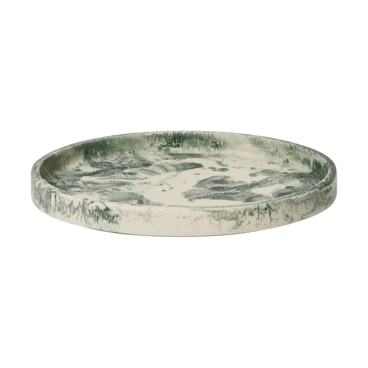Mist decorative tray Ø30 cm - Emerald-off-white - Ferm Living