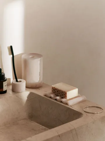 Mist soap dish 9x14 cm - Pearl - Ferm Living