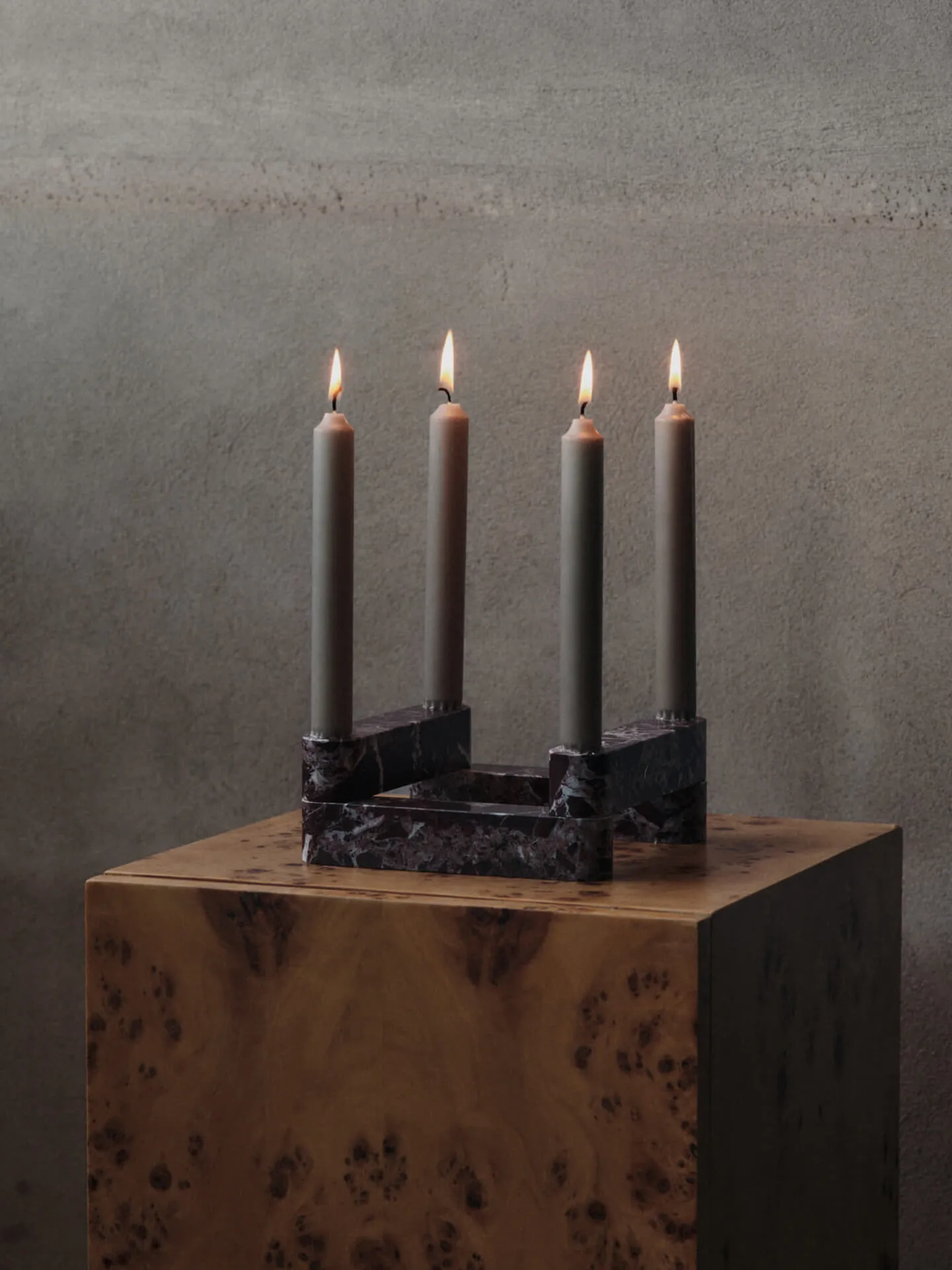 Newel module candlestick 4 pieces, Red Ferm Living