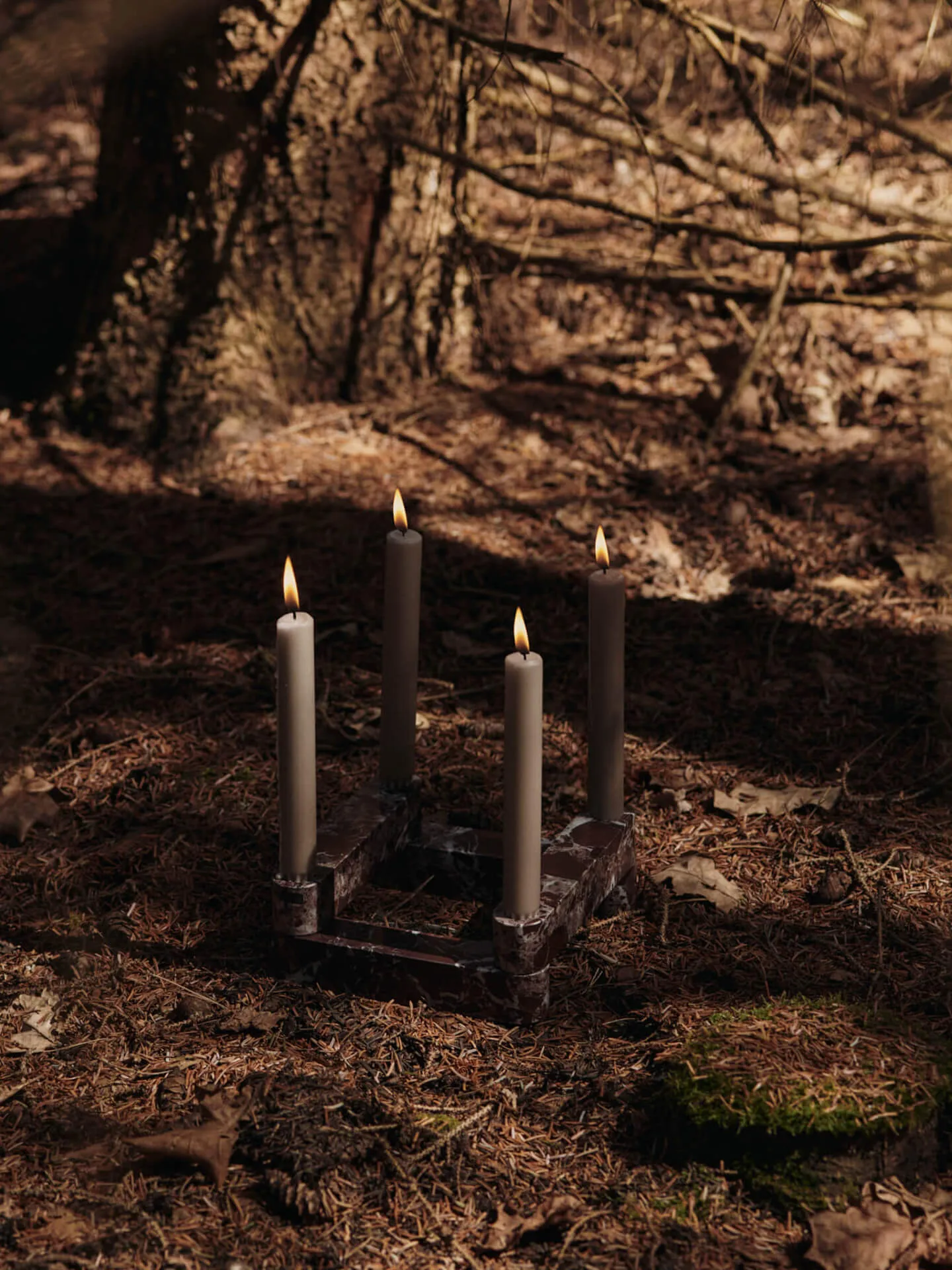 Newel module candlestick 4 pieces, Red Ferm Living