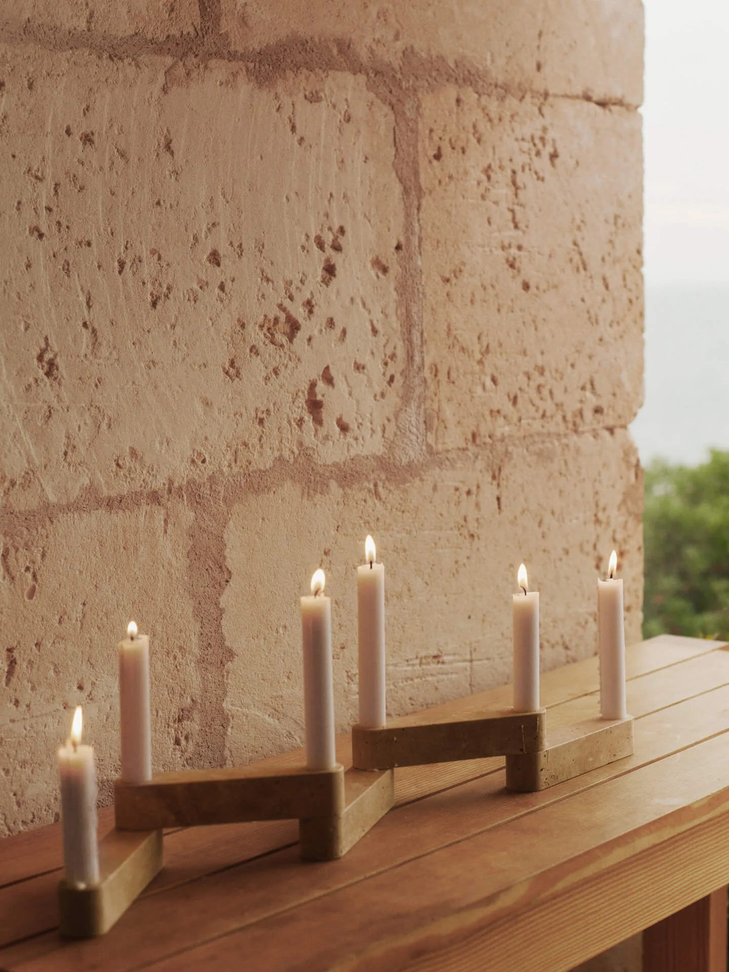 Newel module candlestick 6 pieces
, Travertine Ferm Living