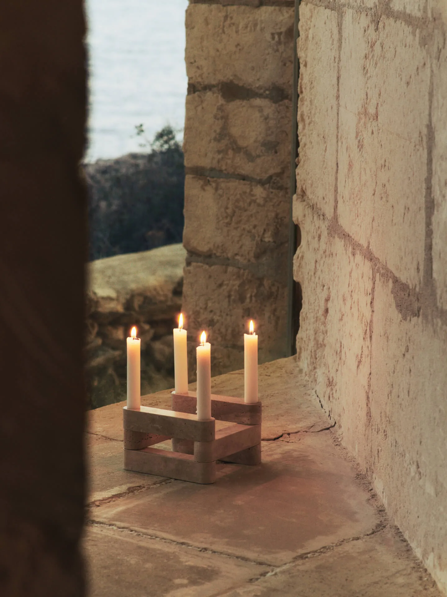 Newel module candlestick 6 pieces
, Travertine Ferm Living