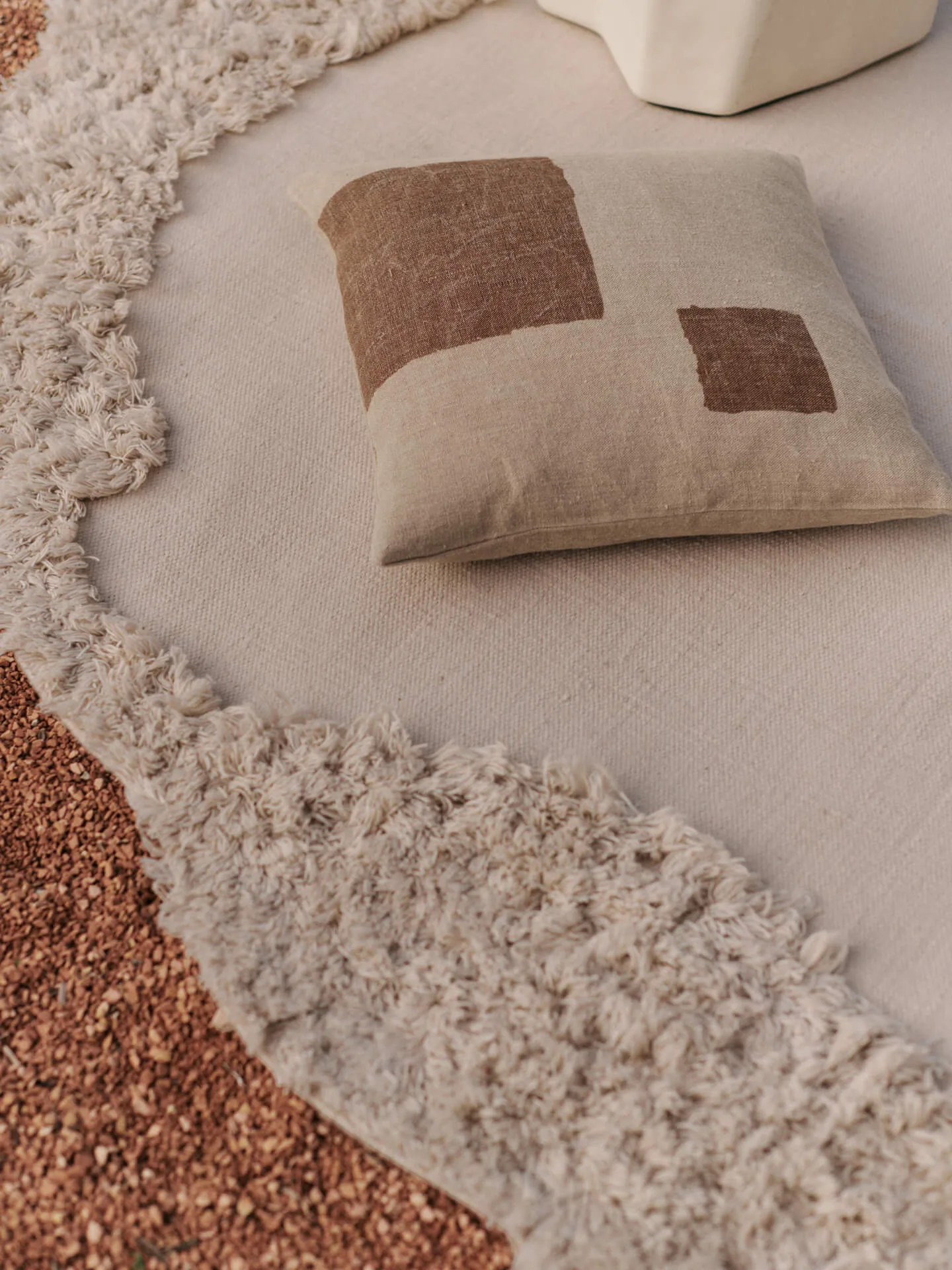 Oleo cushion cover 50x50 cm, Natural-Sugar Kelp Ferm Living