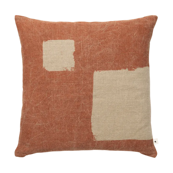 Oleo cushion cover 50x50 cm - Terracotta-Natural - Ferm Living