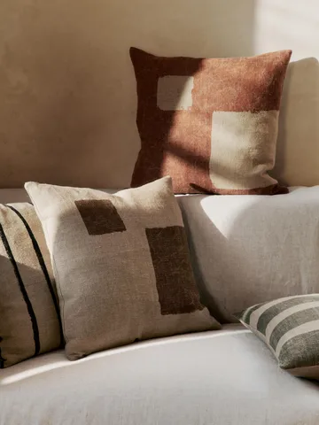 Oleo cushion cover 50x50 cm - Terracotta-Natural - Ferm Living