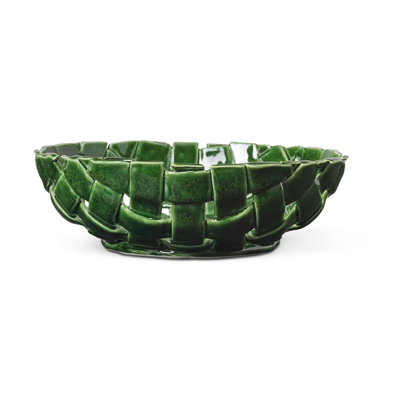 Plait bowl Ø30 cm, Emerald green Ferm Living