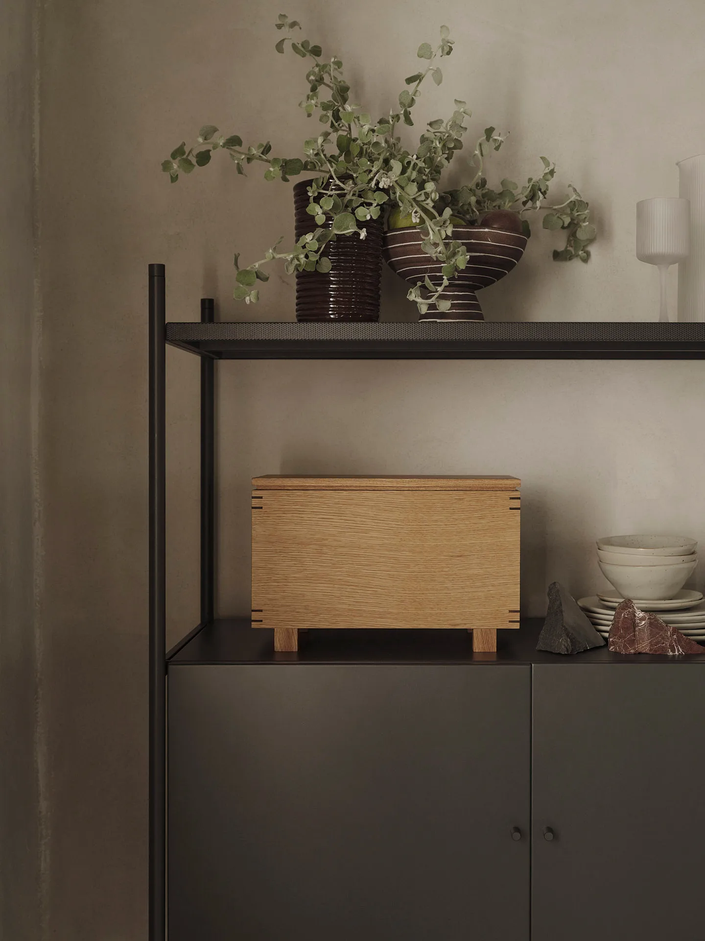 Punctual cabinet 41,6x91,5 cm, Anthracite Ferm Living