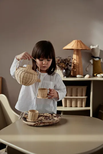 Rattan tea set 3 pieces - Natural - Ferm Living