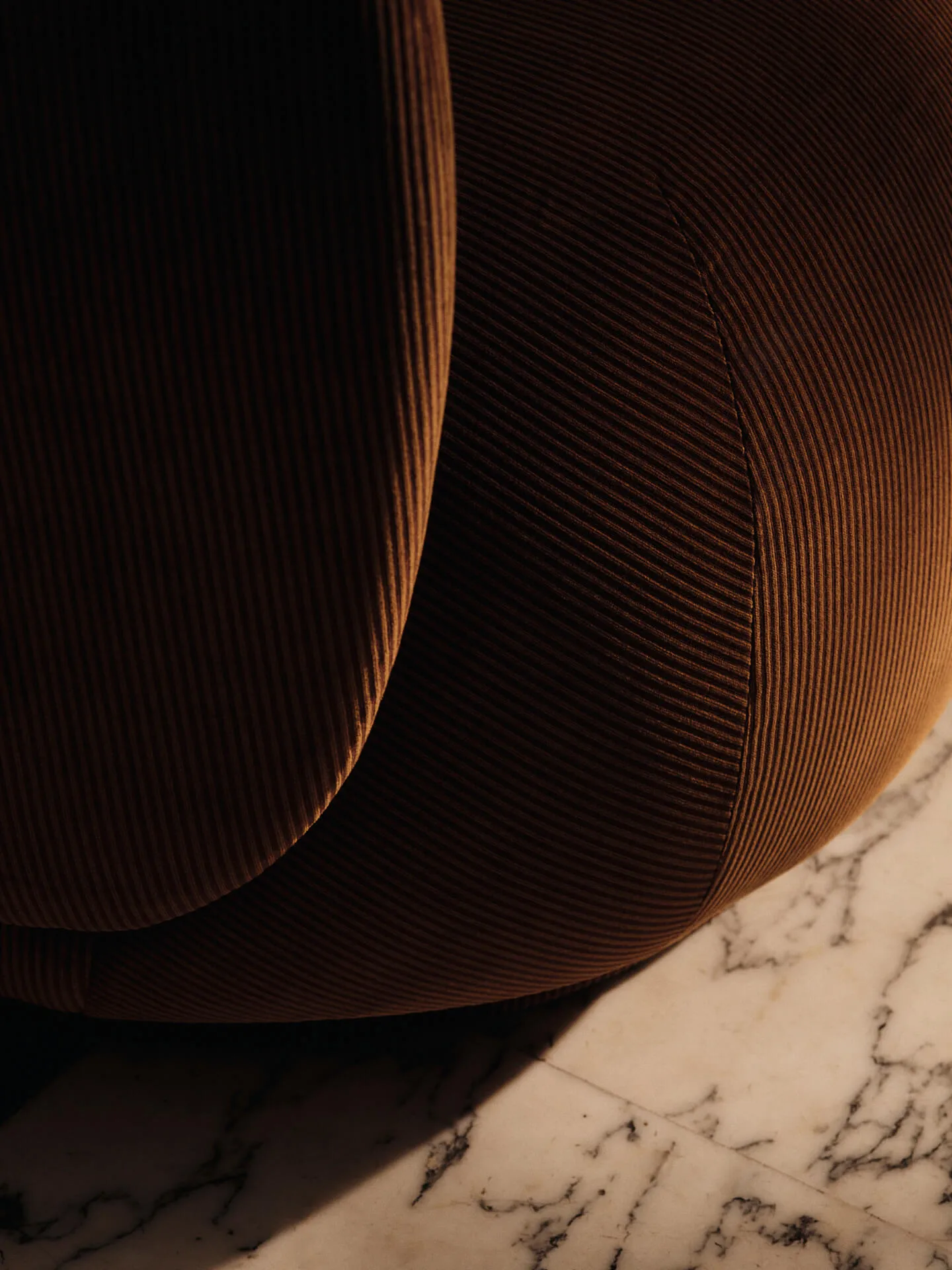 Rico lounge chair, Devoré velvet-Rust Ferm Living