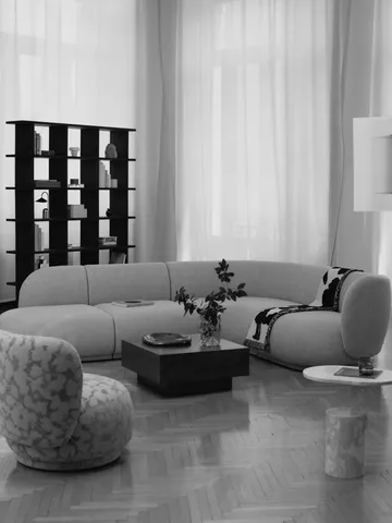 Rico sofa module center Soft Bouclé - Natural - Ferm Living