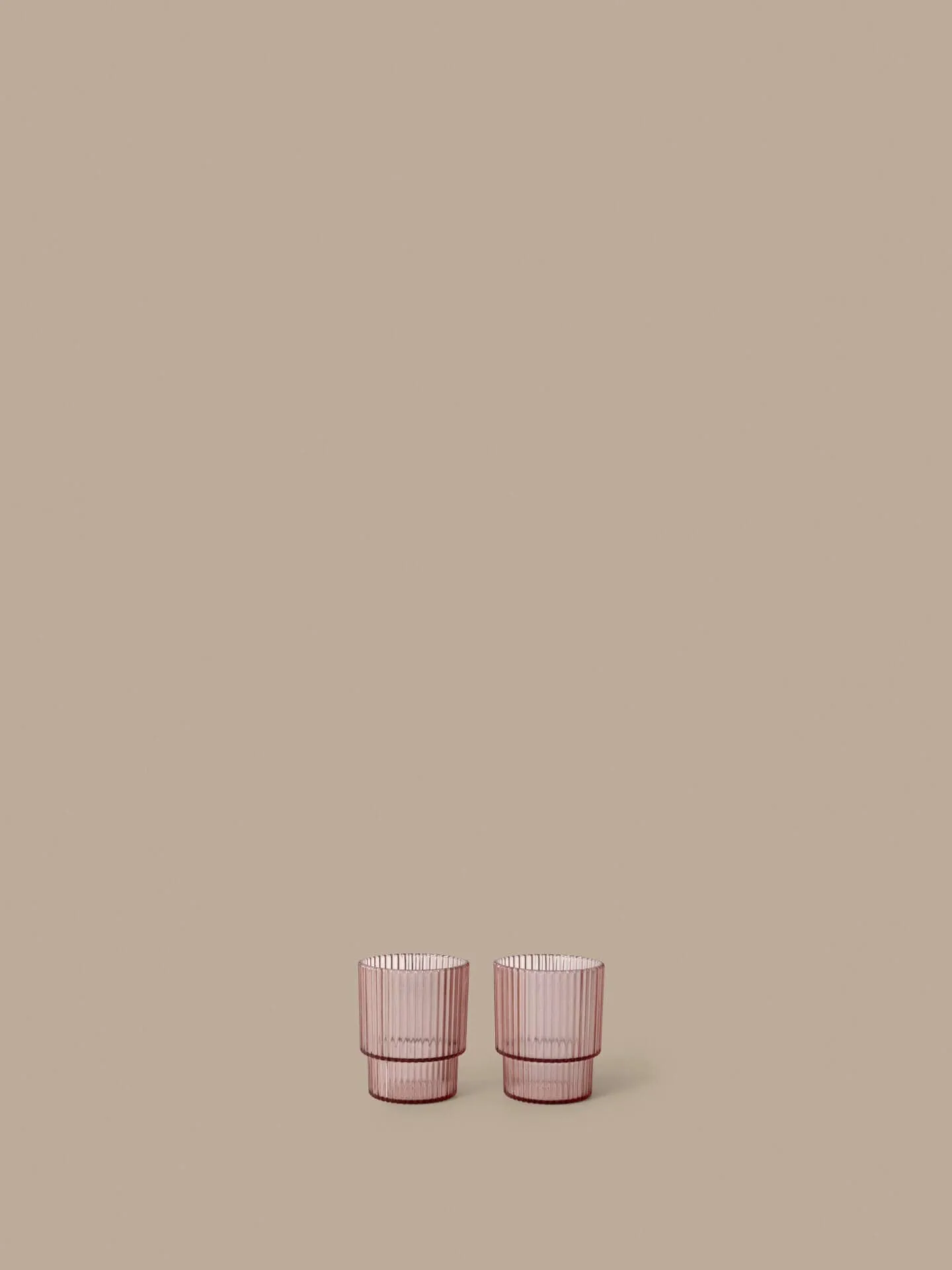 Ripple kids glass, Blush, 2-pack Ferm Living
