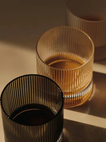 Ripple tumbler glass 25 cl 2-pack - Frosted - Ferm Living