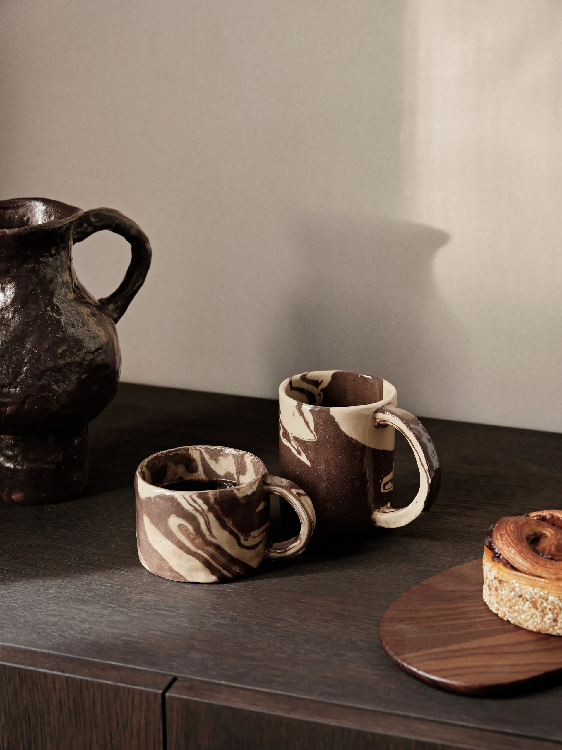 Ryu tall mug 30 cl, Sand brown Ferm Living