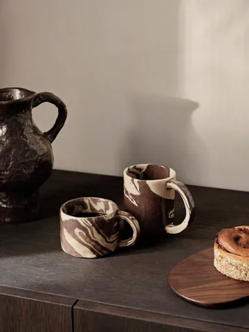 Ryu tall mug 30 cl - Sand brown - Ferm Living