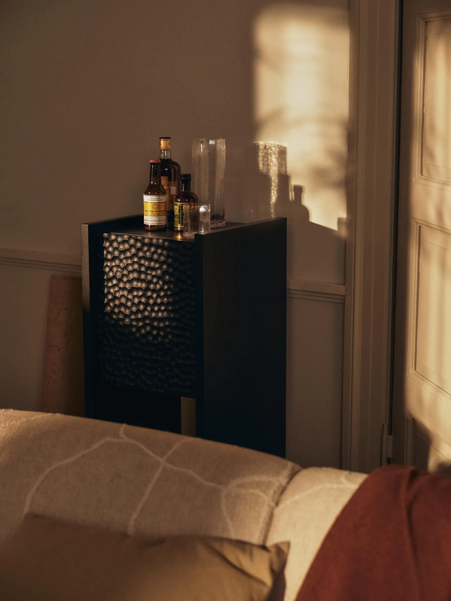 Scarni cabinet, Dark stained ash, 38x40x100 cm Ferm Living