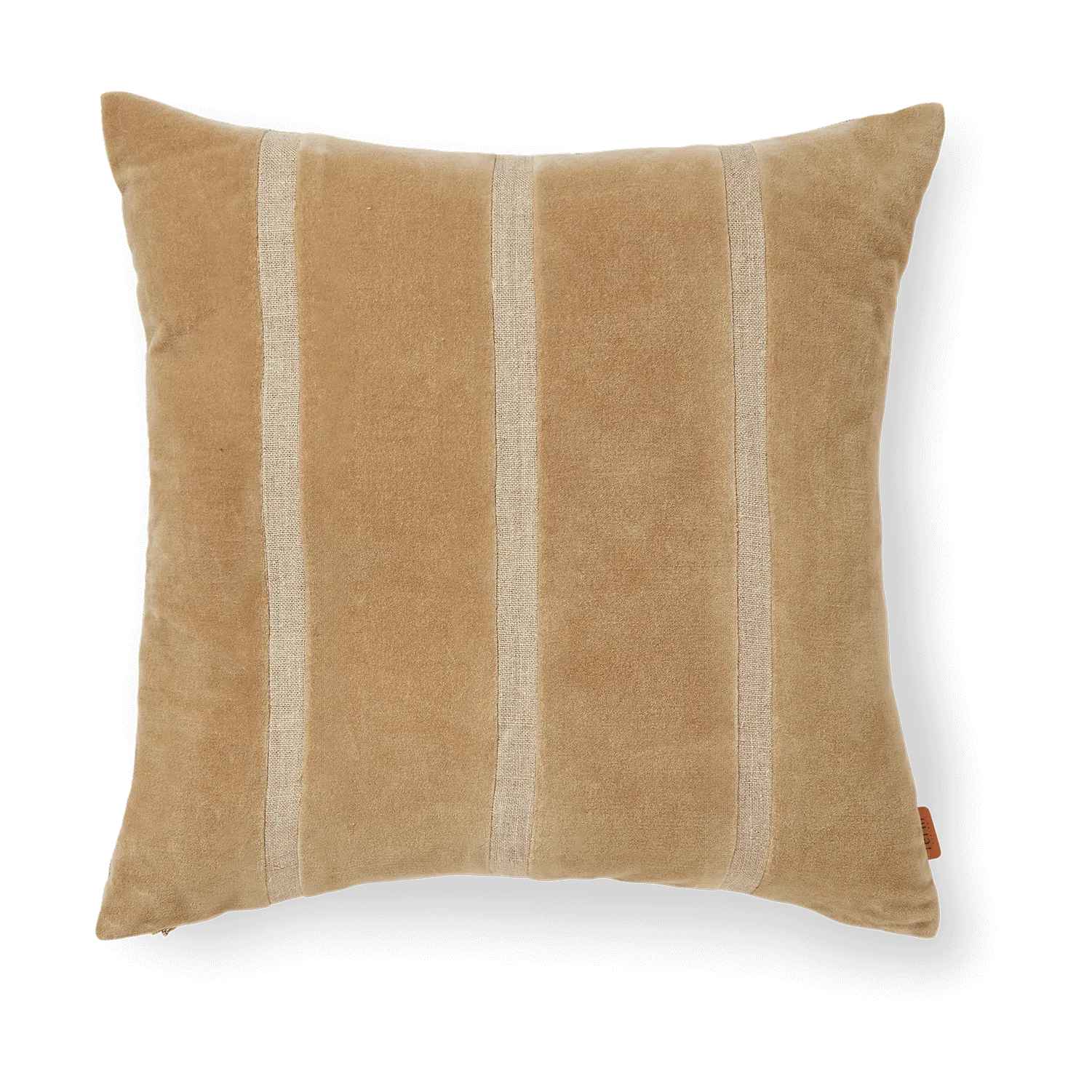 Senti Stripe pillowcase 50x50 cm, Dark sand-linen Ferm Living