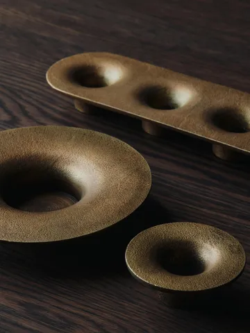 Soothe candle holder Ø8 cm - Brass Finish - Ferm Living