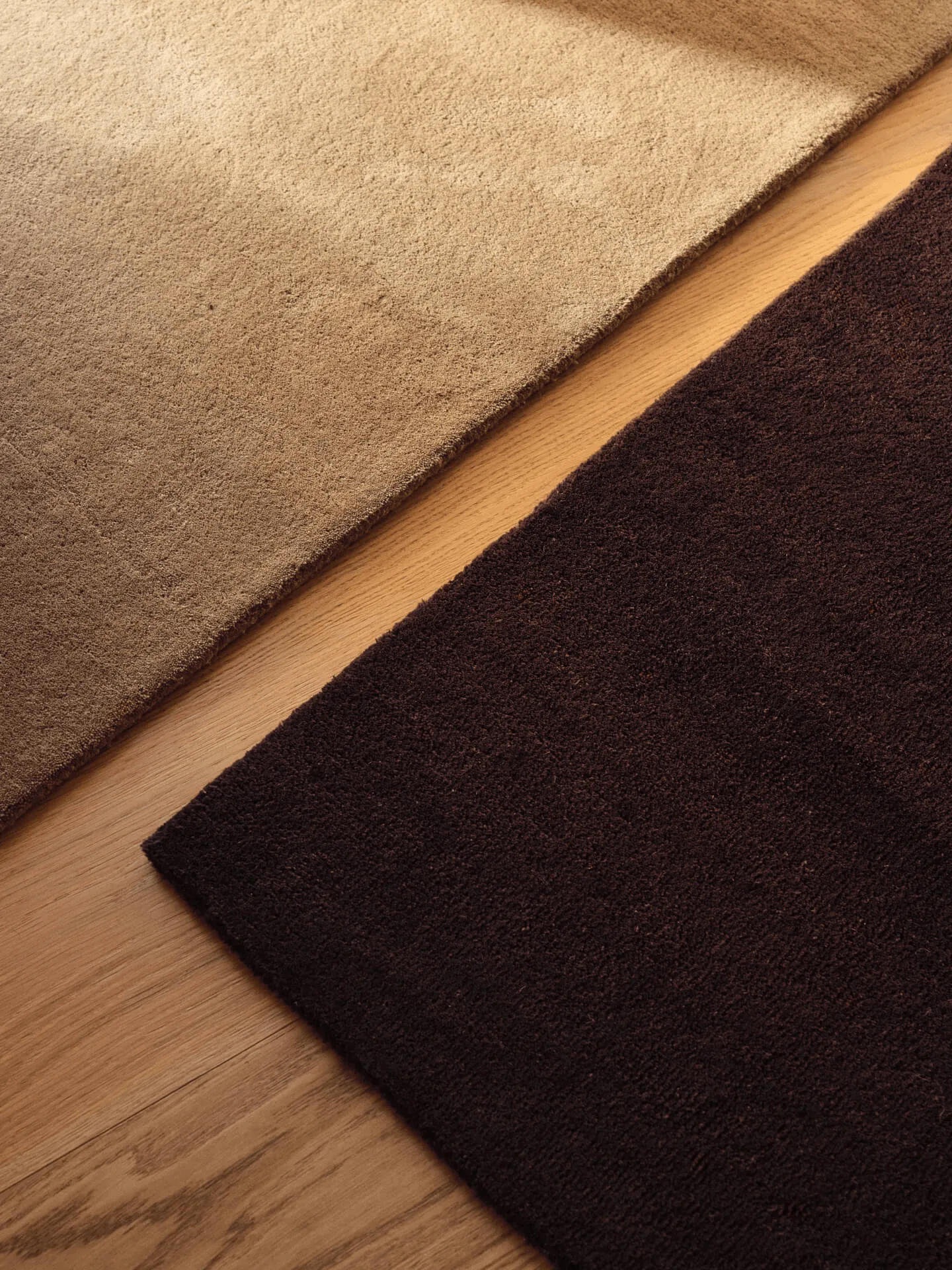 Stille tufted rug, Dark pecan, 80x200 cm Ferm Living