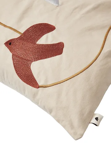 Swif bird embroidered cushion cover 40x60 cm - Multi - Ferm Living