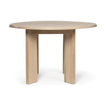 Tarn dining table 104.6x113.5 cm - White Oiled Beech - Ferm Living