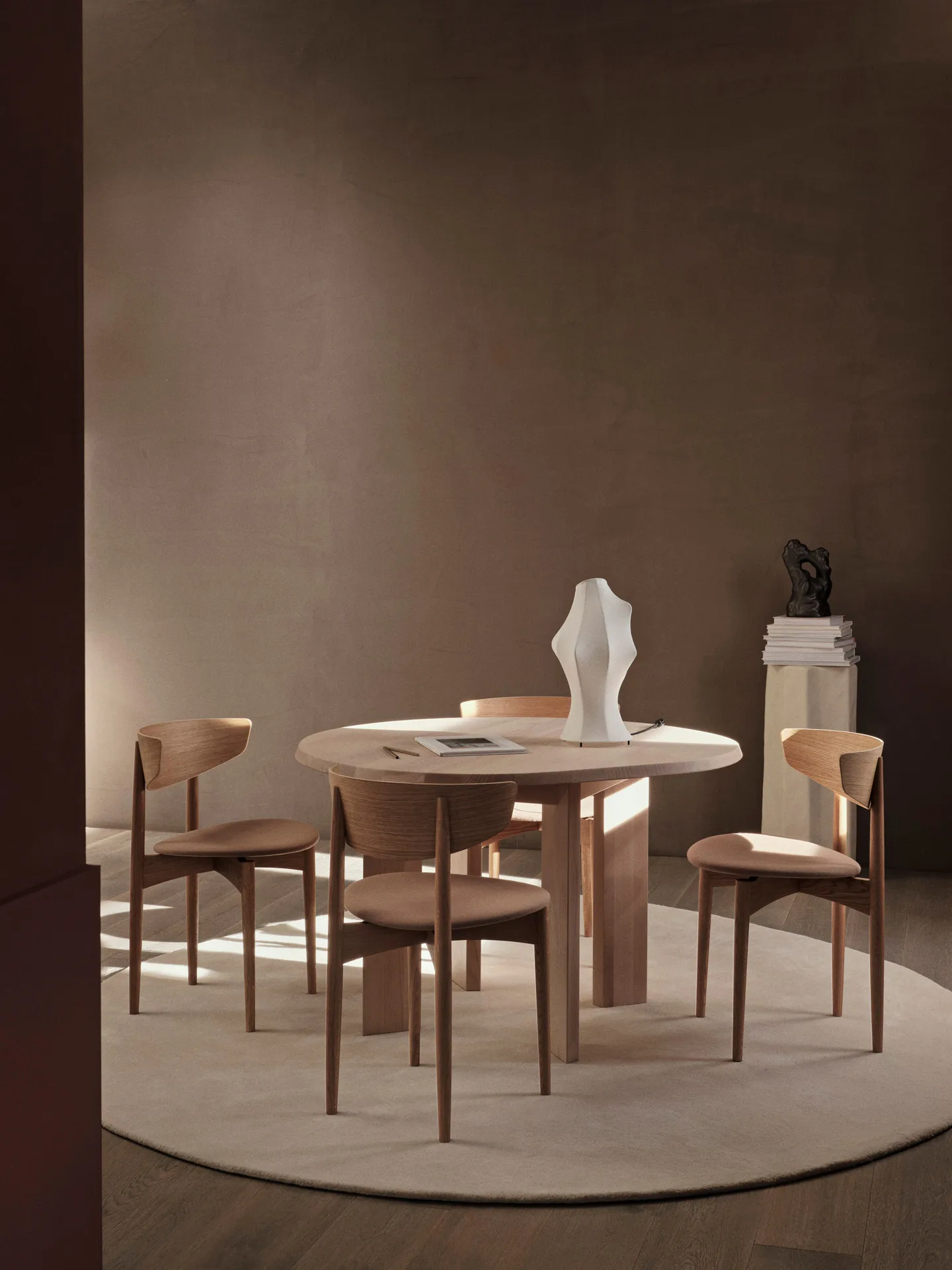 Tarn dining table 104.6x113.5 cm, White Oiled Beech Ferm Living