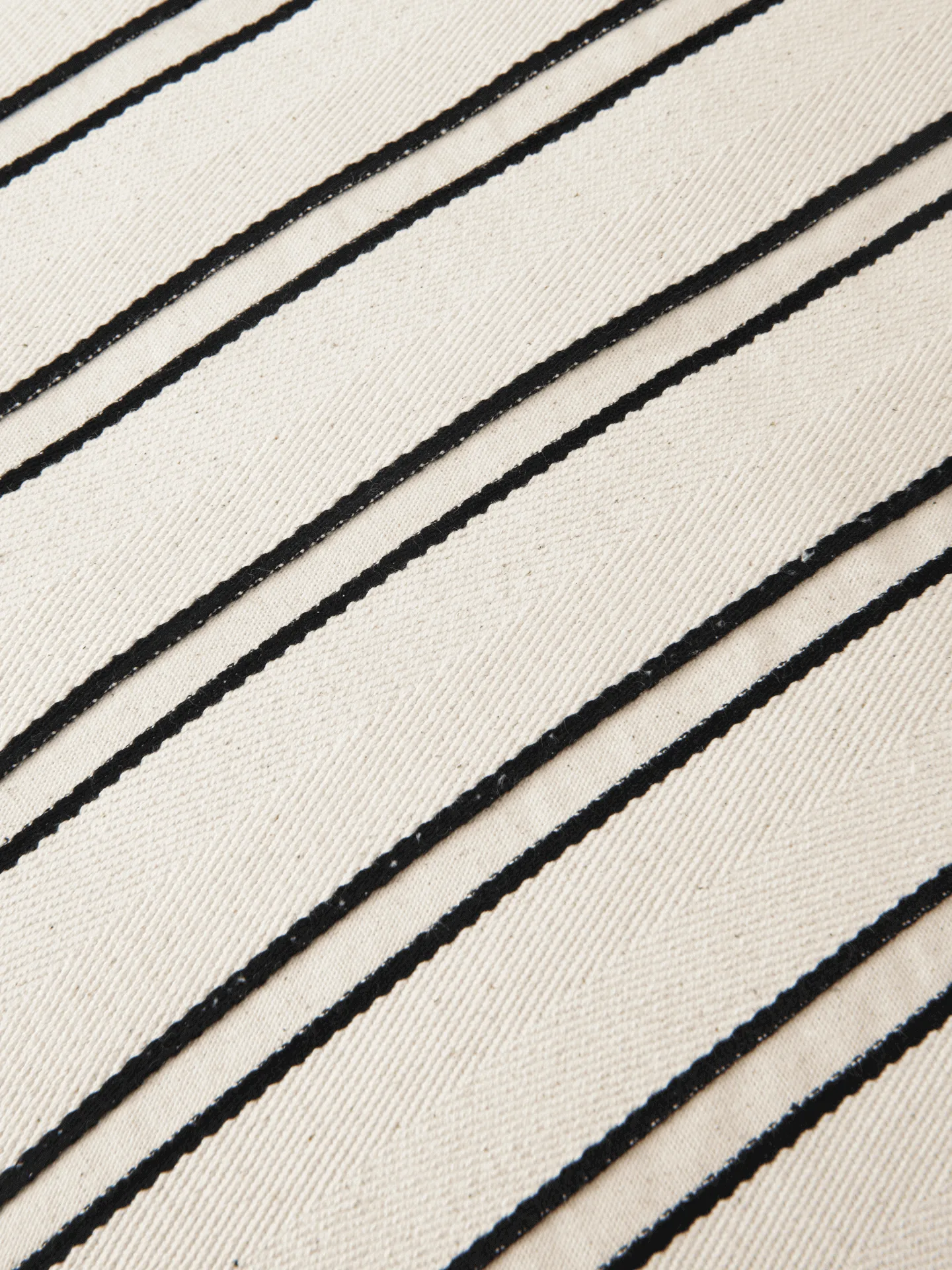 Twill cushion cover 40x60 cm, Off-white-black Ferm Living