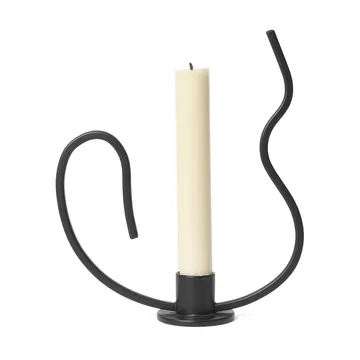 Valse candlestick low - Black - Ferm Living