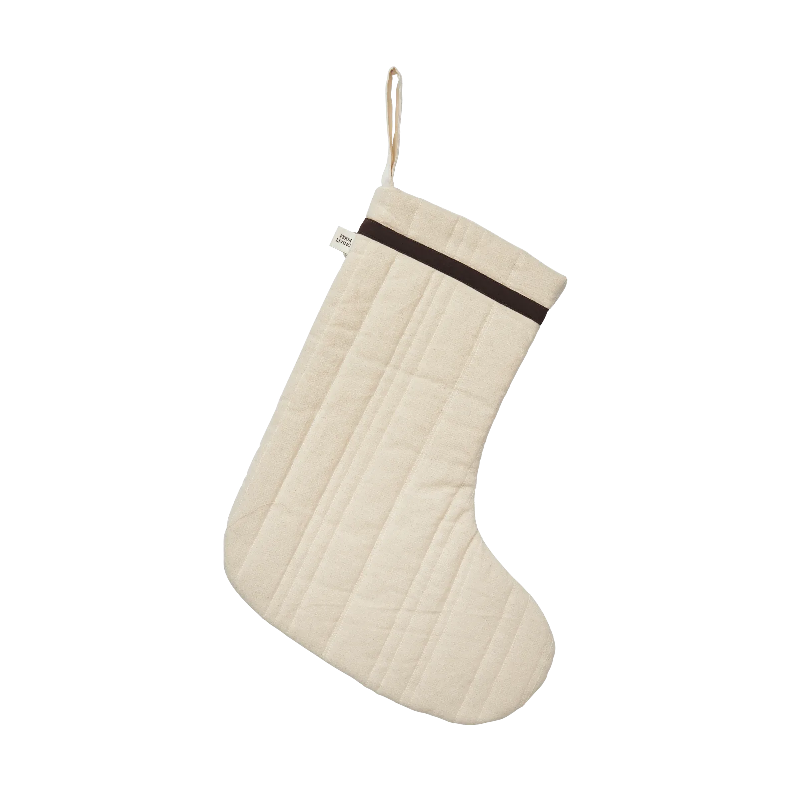 Vari quilted Christmas stocking, Cotton-natural Ferm Living