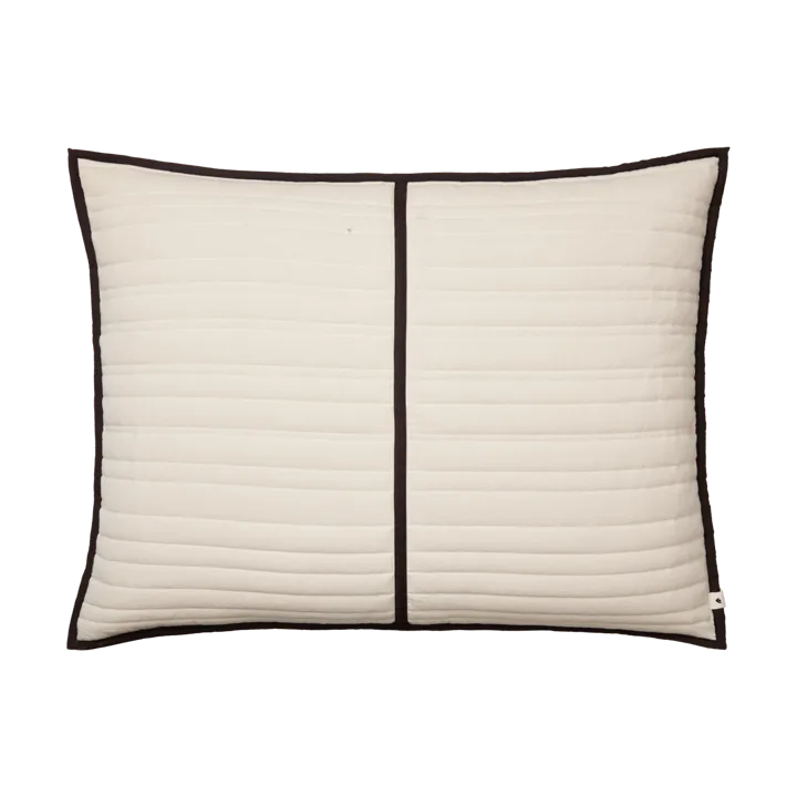 Vari quilted pillow 60x80 cm - Natural-dark chocolate - Ferm Living