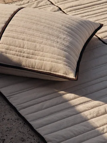 Vari quilted pillow 60x80 cm - Natural-dark chocolate - Ferm Living