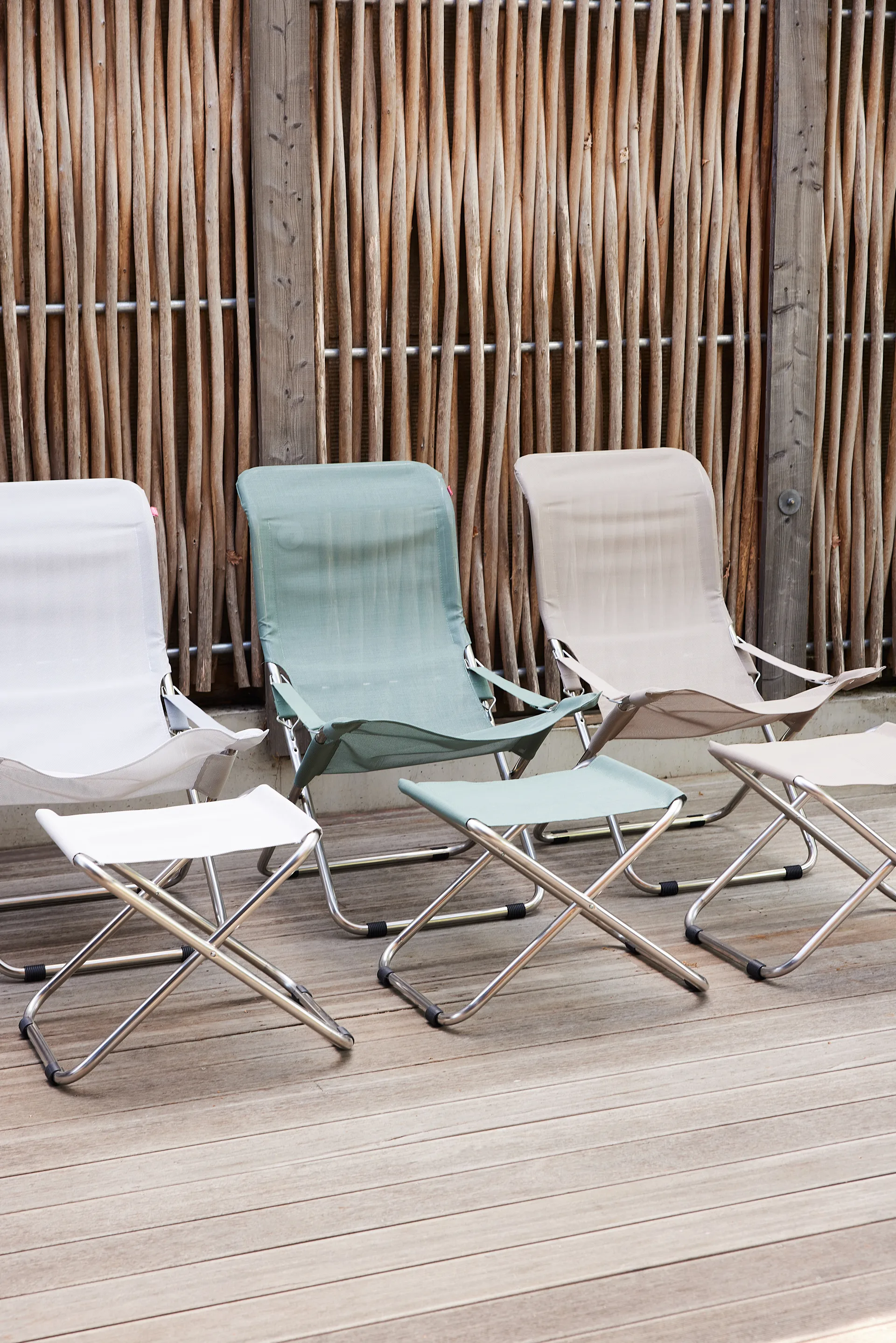 Fiesta sun lounger, White-beige Fiam