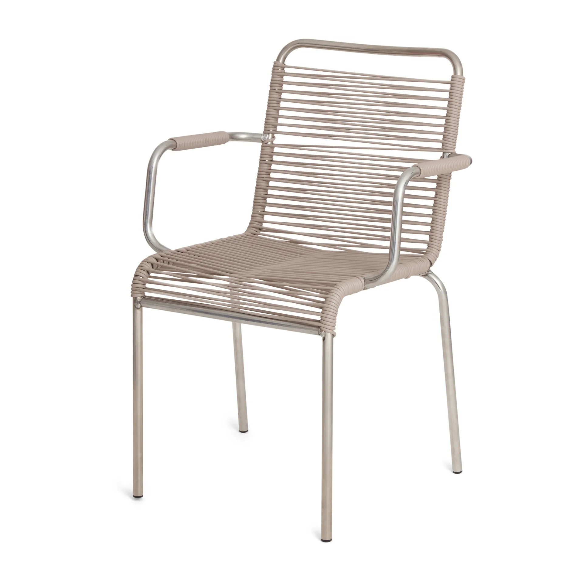 Mya armchair aluminium, Taupe Fiam