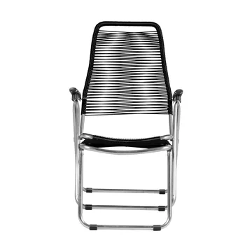 Spaghetti sun lounger with footrest - Black - Fiam