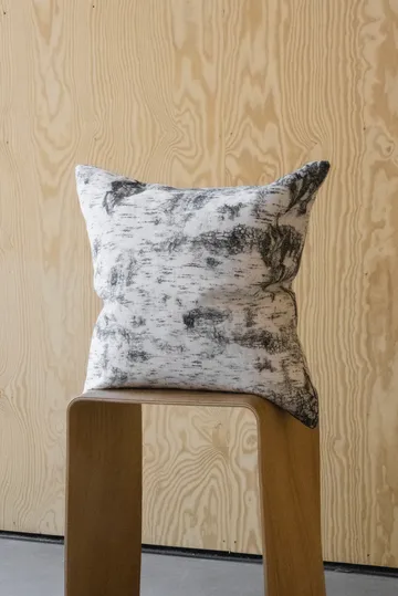 Bark cushion cover 48x48 cm - Black-white - Fine Little Day